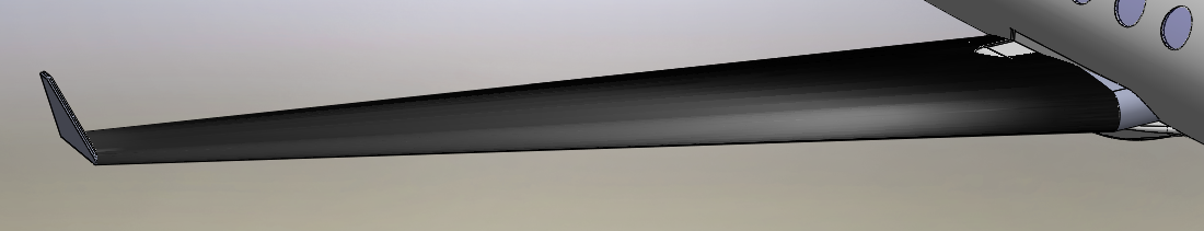 rendering of leading edge wing light in Photopia for SOLIDWORKS optical design software