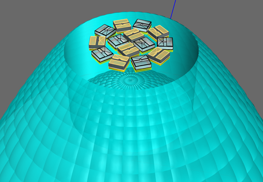 mixed beam showing color uniformity