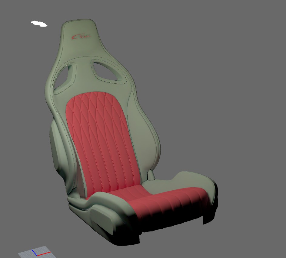 true color rendering inside of a car