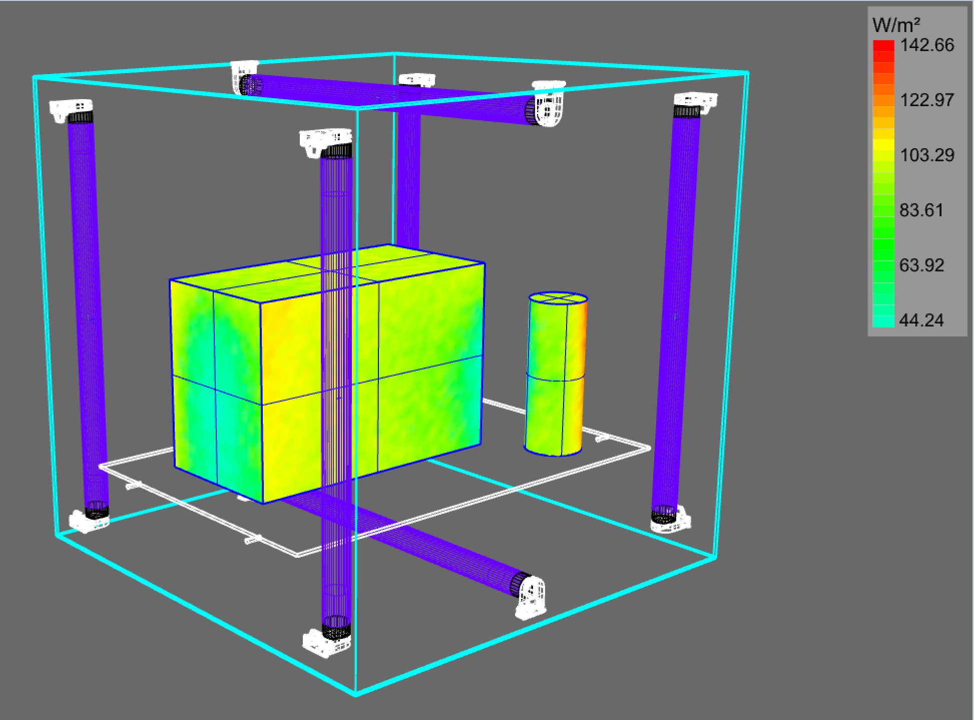 UVC disinfection chamber designed in Photopia