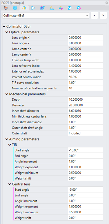 Photopia Parametric Optical Design Tools -