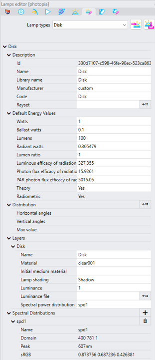 Rhino Lamp Modify Dialog