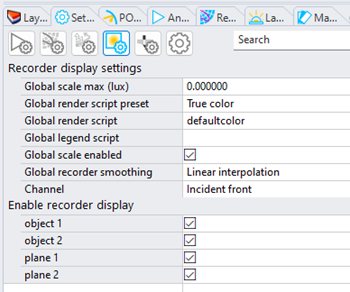 Recorder Display Settings in Rhino