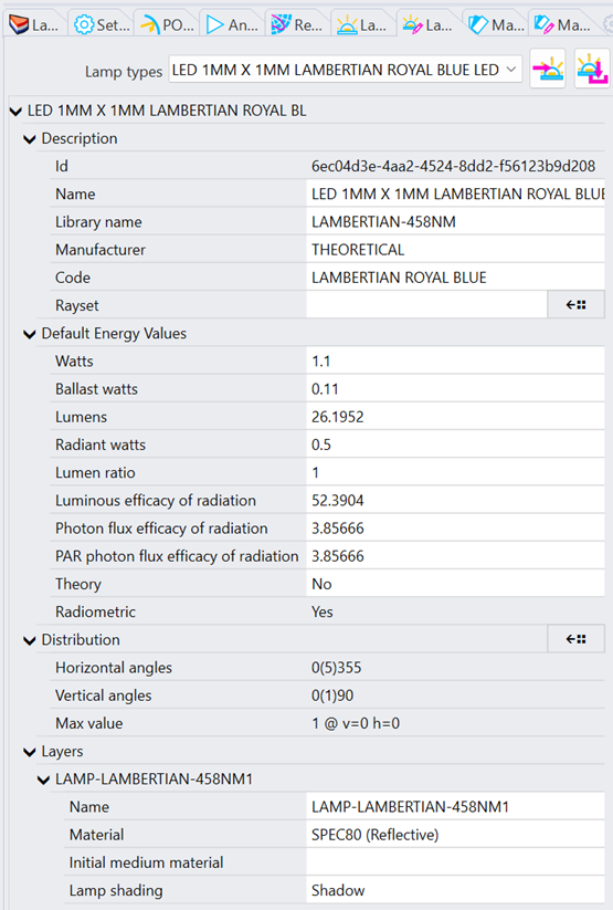 Rhino Lamp Modify Dialog