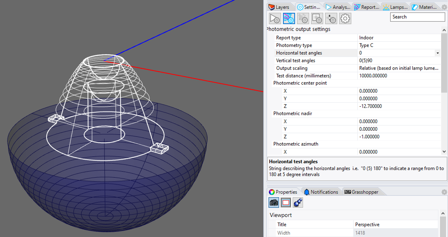 Rhino Analysis Tutorial - Photometric Center