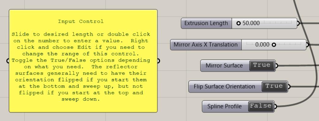 Photopia Rhino Extruded Tutorial - Extrude Options