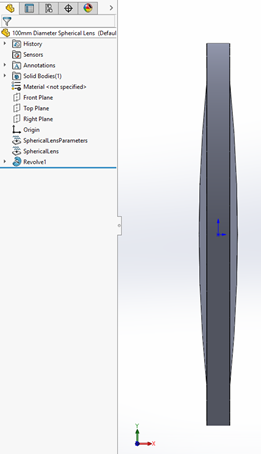 Solidworks Smooth Lens Tutorial - Revolve Lens