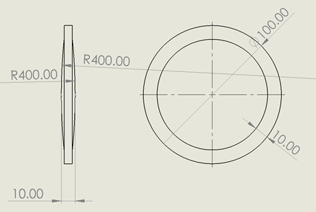 Solidworks Smooth Lens Tutorial - Lens Profile