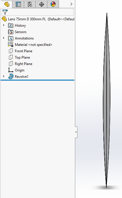 Solidworks Smooth Lens Tutorial - Lens Profile