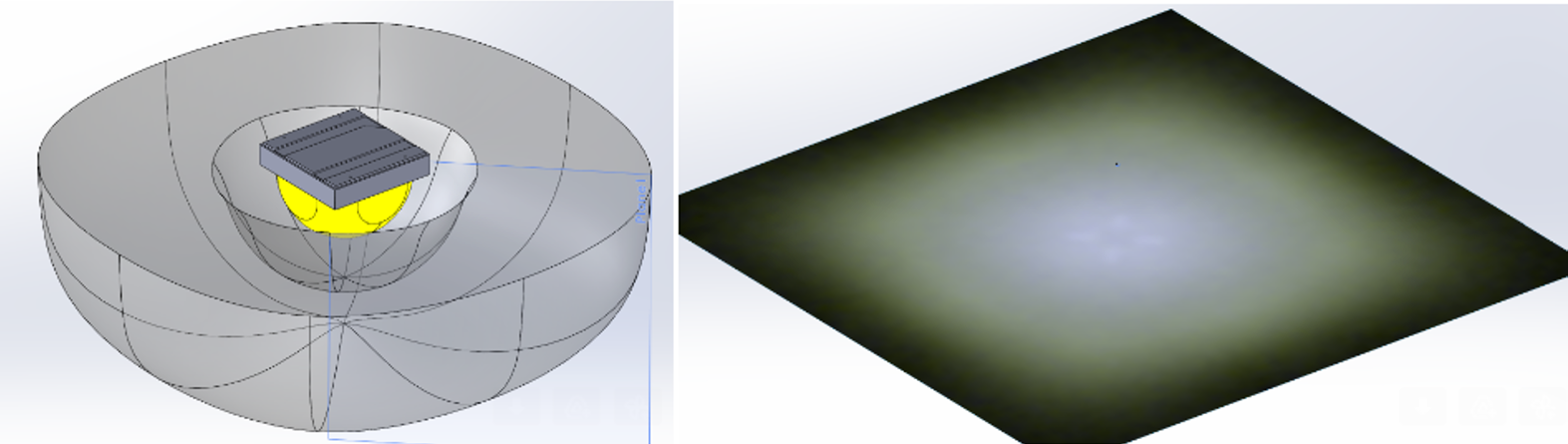 design an LED outdoor lens in solidworks