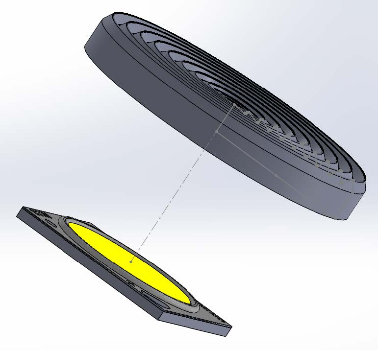 Solidworks Fresnel Tutorial - Position Lens